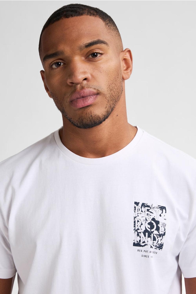 TSHIRT MET PRINT M 1050 TSR115 0000 Bright White